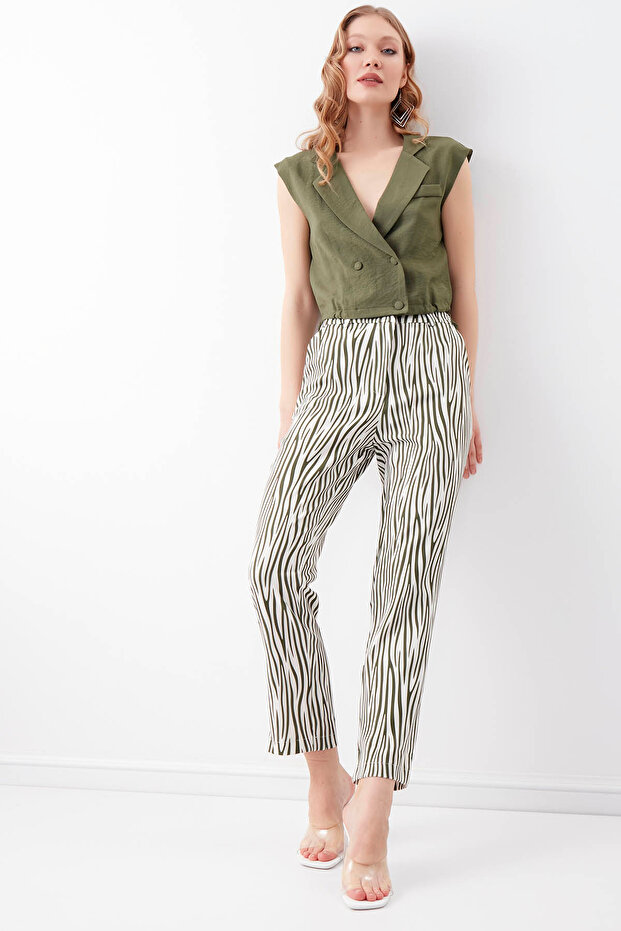 Pantaloni cu model zebră - 1