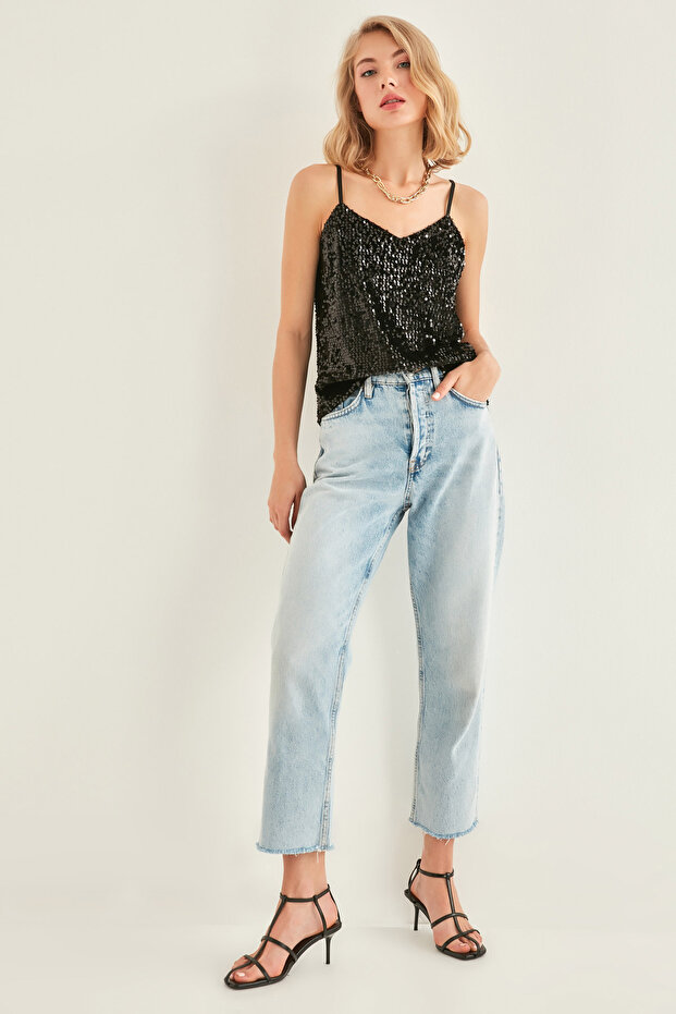 Sequined Strappy Blouse - 7