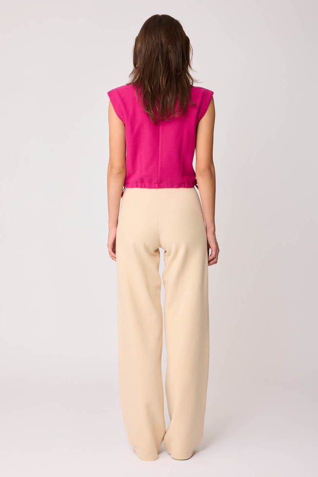 Geniş Paça Örme Pantolon - 5