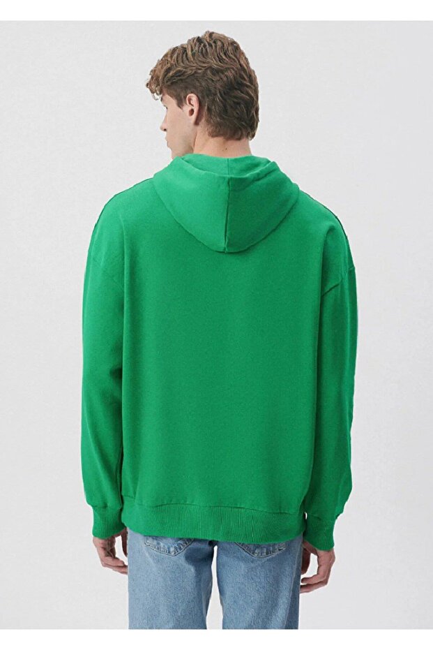 Erkek Kapüşonlu Sweatshırt M0610062 Yeşil - 2