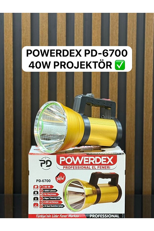 Pd-6700 4000 Lümen 40w  Profesyonel Projektör Ve El Feneri - 4