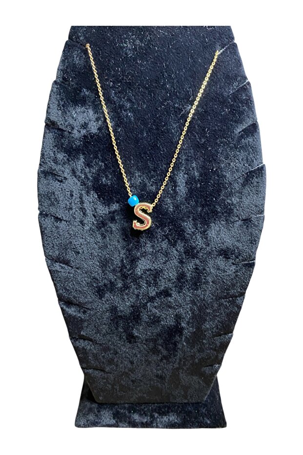 BONCUKLU S HARFİ KOLYE - 1