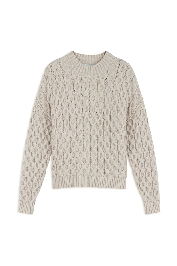 Textured comfortable cut sweater - 3