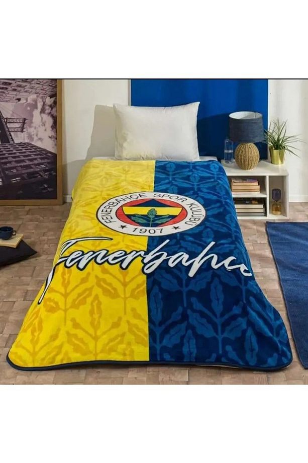 Taç Lisanslı Fenerbahçe Klasik Tek Kişilik Battaniye - 1