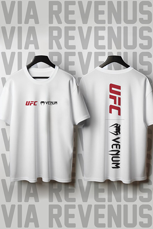 Ufc Printed Crew Neck Wide Fit Unisex Tshirt