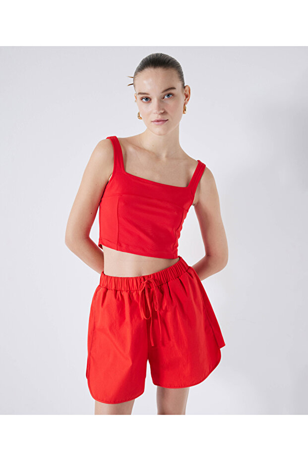 Kare yaka basic tişört - 1