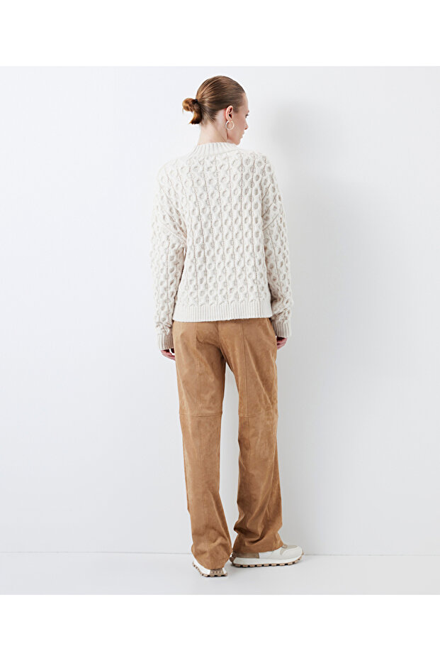 Textured comfortable cut sweater - 7