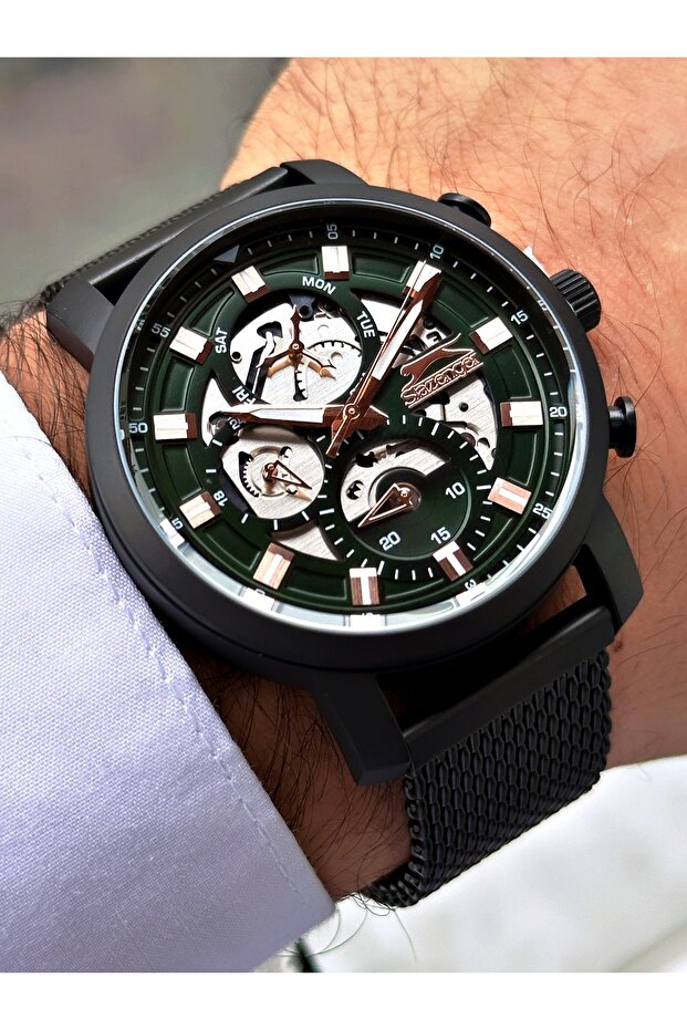 Functions Active 5 Atm Waterproof Steel Band Men's Wristwatch 1797