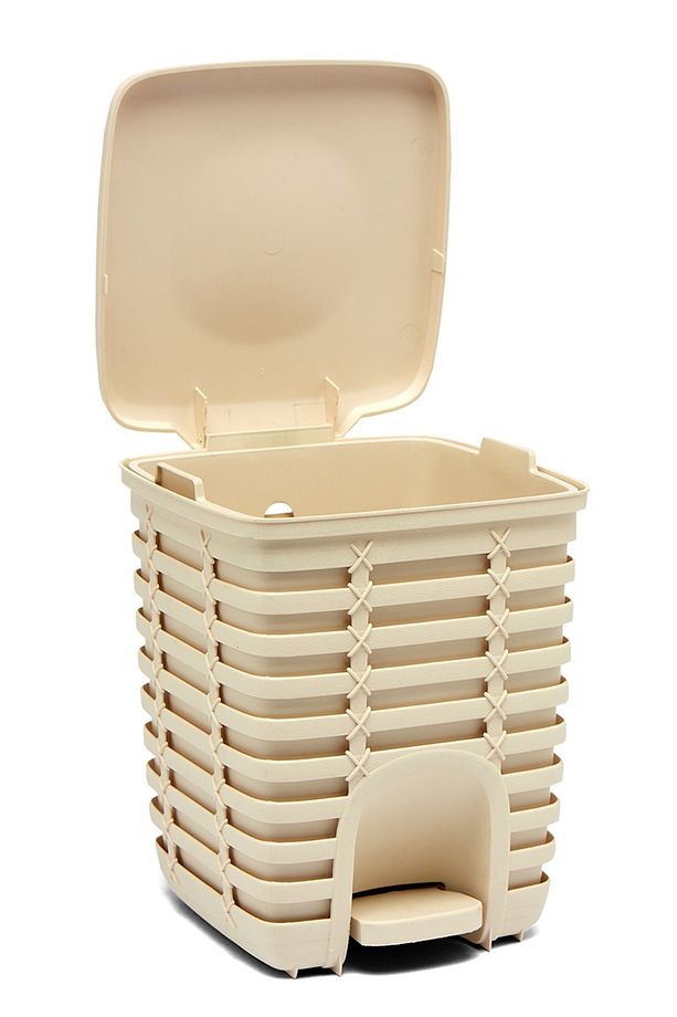 Palm Pedallı Kare Çöp Kovası 9 Lt - Bej - 2