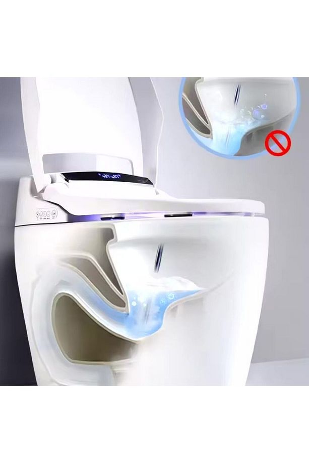 Akıllı Klozet (MONTAJ DAHİL) Isıtmalı Koltuk Kurutma Kendini Temizleme Otomatik Yıkama Led Ekranlı - 5