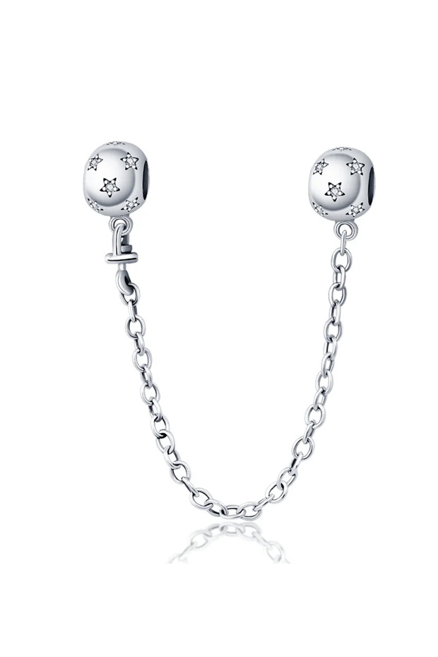 Round Star Chain Dangle Charm
