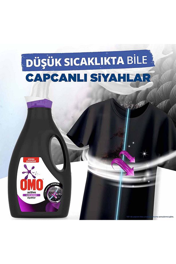 Active Cold Power Siyahlar Için Sıvı Çamaşır Deterjanı 2470 ml X3 - 5