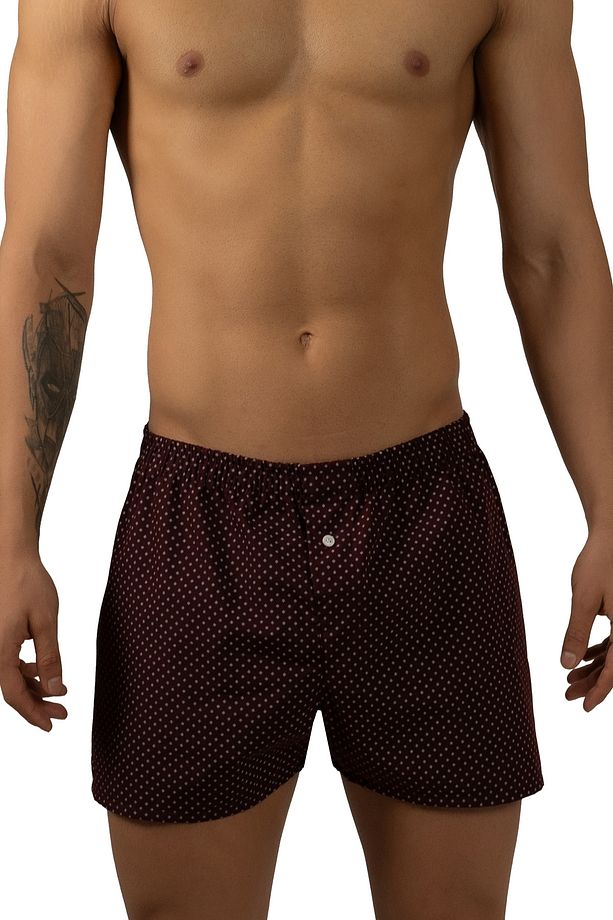 Boxer Erkek, 5'li "karışık" Boxer Set, % 100 Pamuklu Poplin Kumaş Boxer, Koyu Renkler, 5 Adet - 7
