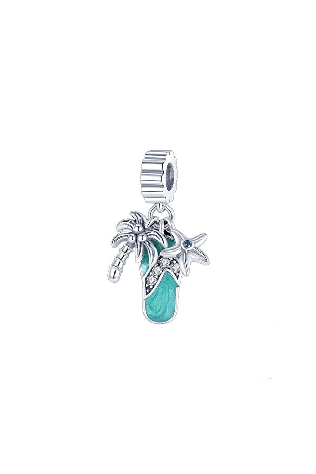 Slipper, Palm Tree and Starfish Dangle Charm