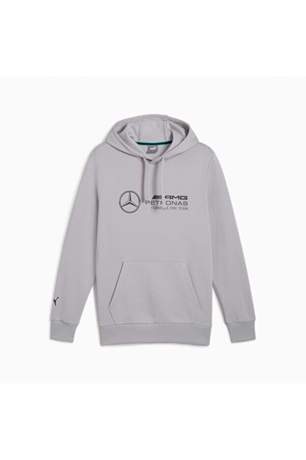 627345 Mercedes Mapf1 Ess Hoodie Men's Hooded Sweatshirt Gray