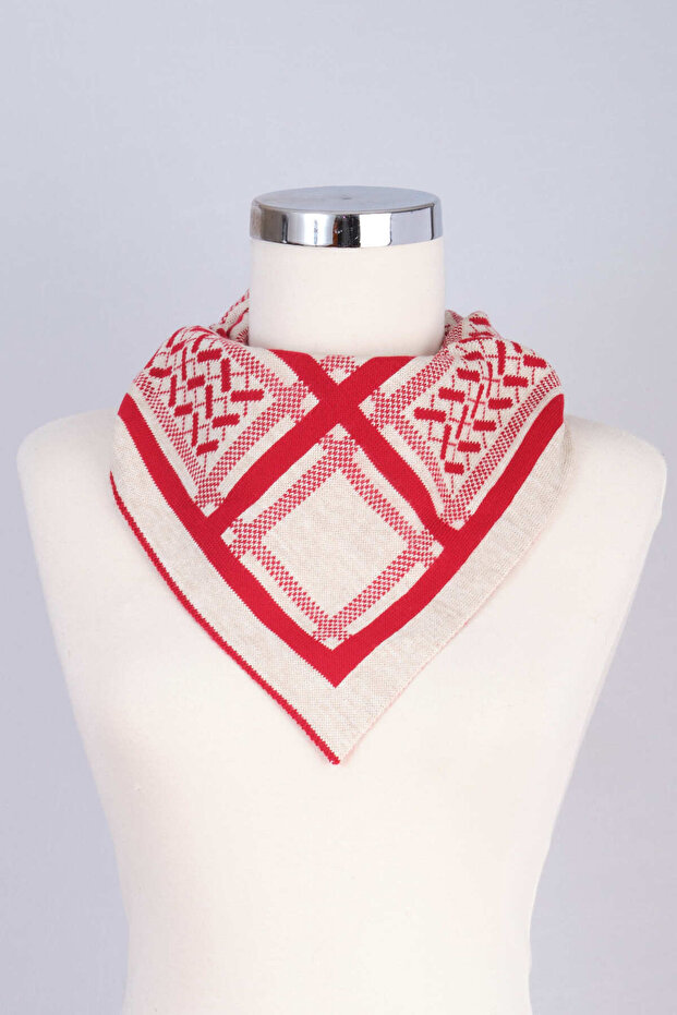 Desenli Triko Fular - 6