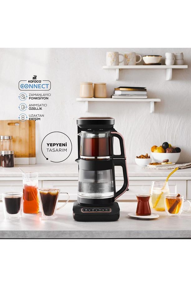 Çaysever Robotea Pro Wifi Connect 4 In 1 Konuşan Otomatik Cam Çay Ve Filtre Kahve Makinesi - 2