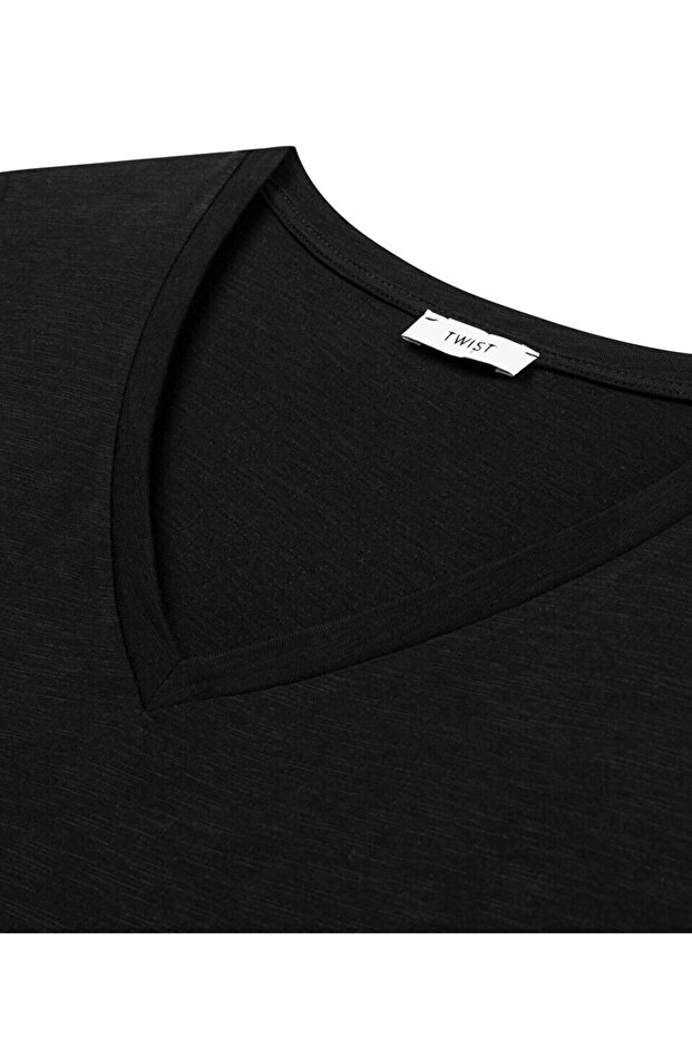 V YAKA BASIC TİŞÖRT - 4