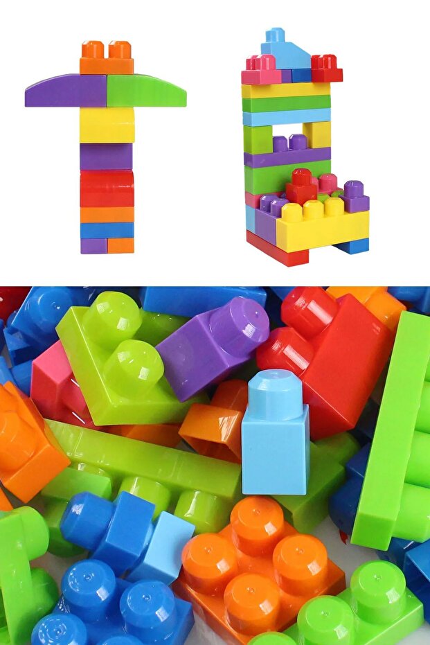 Play Blox Yapı Oyuncakları 133 Parça Kovalı Parlak Renkler Mega Blok Seti - 3