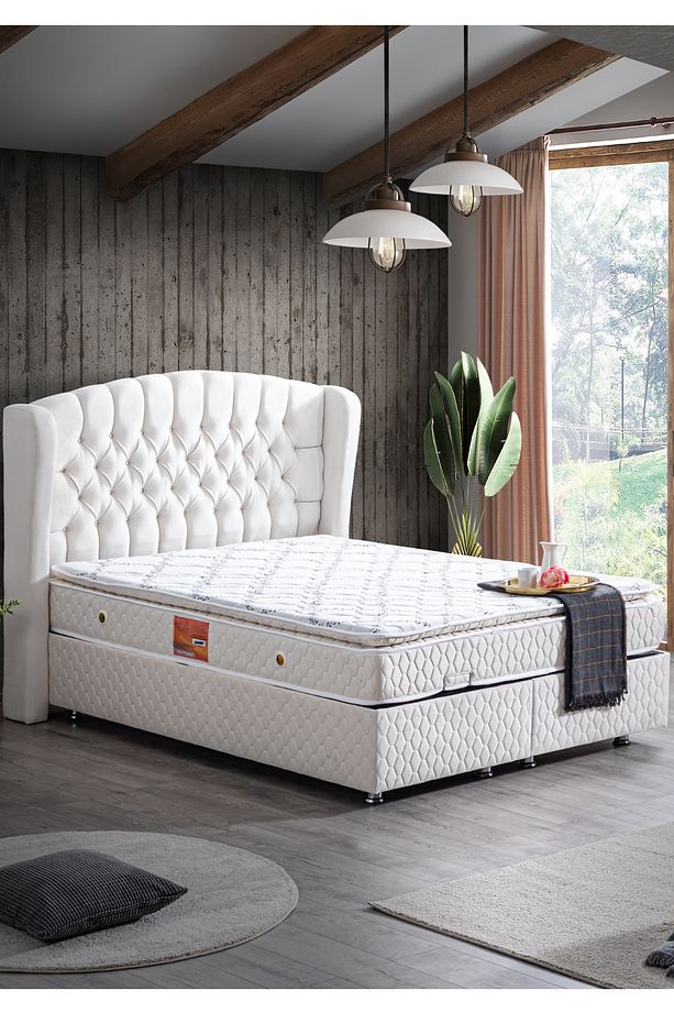 Nice Real Pedli Full Ortopedik Yatak ve Baza Başlık Seti - 1