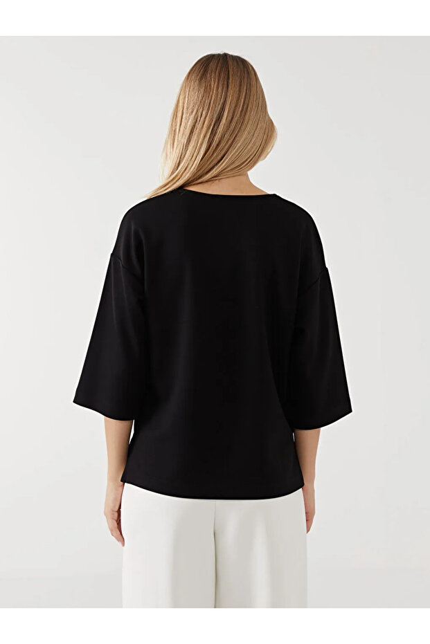 LCWAIKIKI Basic Kaçık Yaka Kadın Bluz - 4