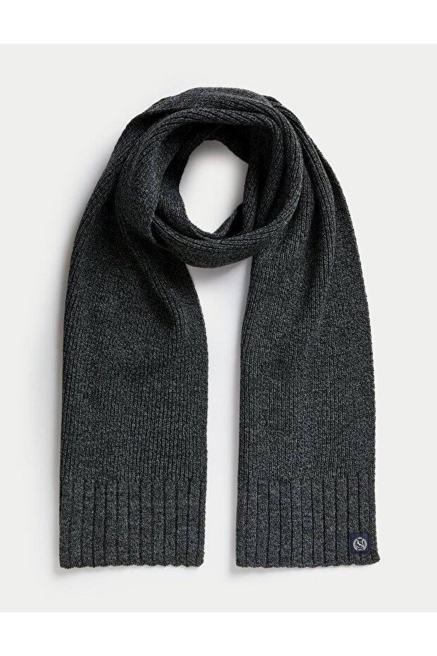 Fitil Detaylı Örme Atkı - 1