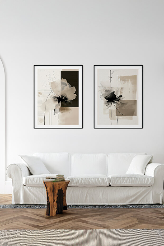 Ahşap Çerçeveli 2li Set Tablo - 2