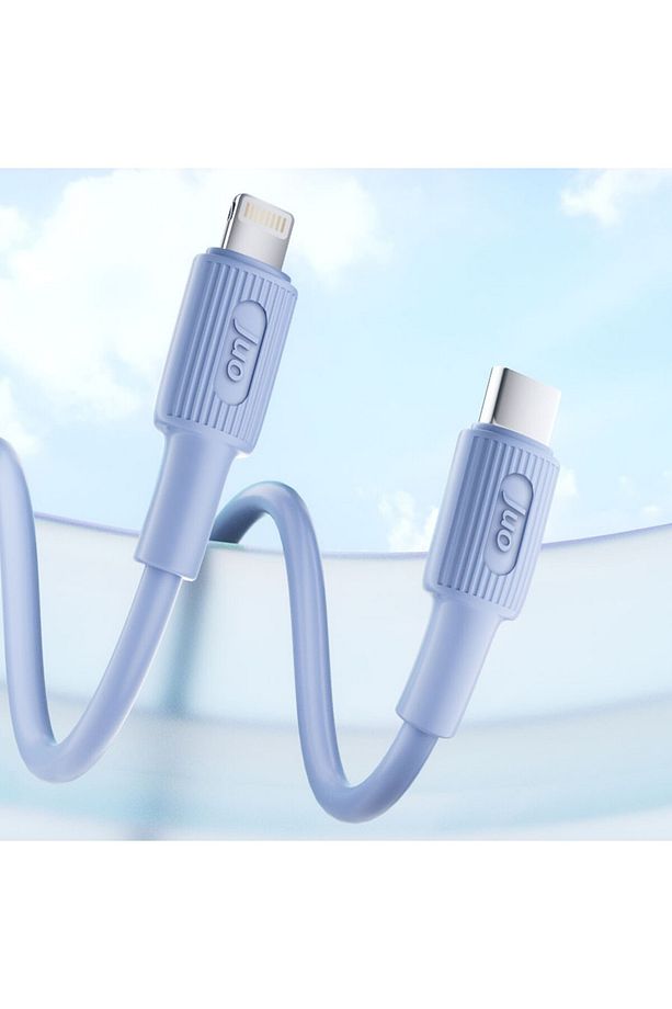 27w Usb Type-c To Lightning Iphone Ipad Silikon Hızlı Şarj Ve Data Kablosu Mavi 1 Metre - 2