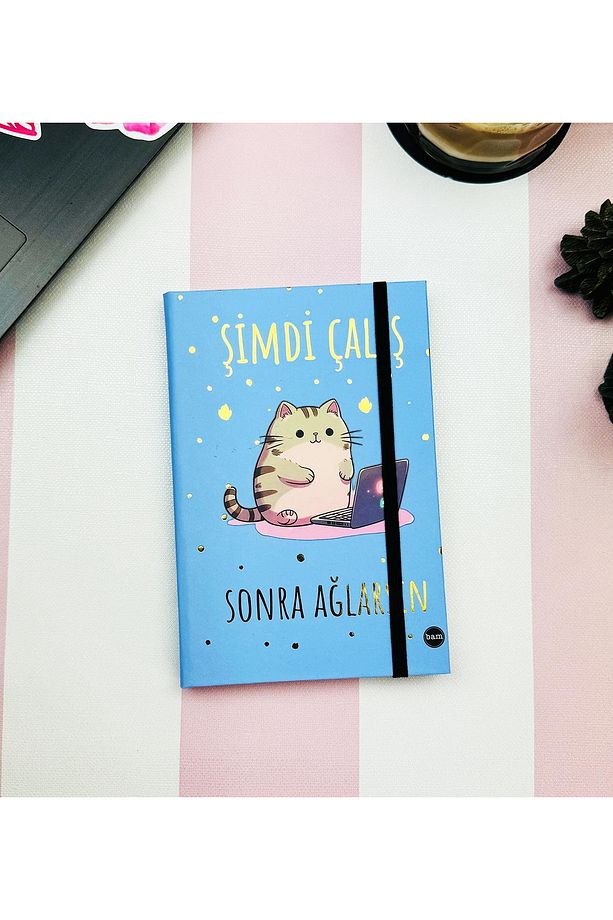 Şimdi Çalış Sonra Ağlarsın V2 Tasarımlı Lastikli Defter - 4