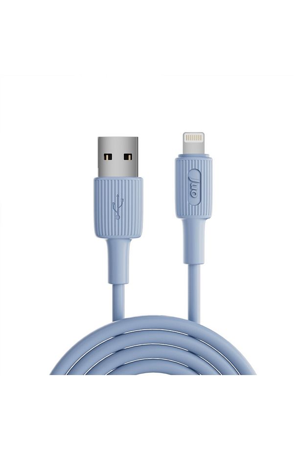 12w 2.4a Usb-a To Lightning Iphone Ipad Silikon Hızlı Şarj Ve Data Kablosu Mavi 1 Metre - 6