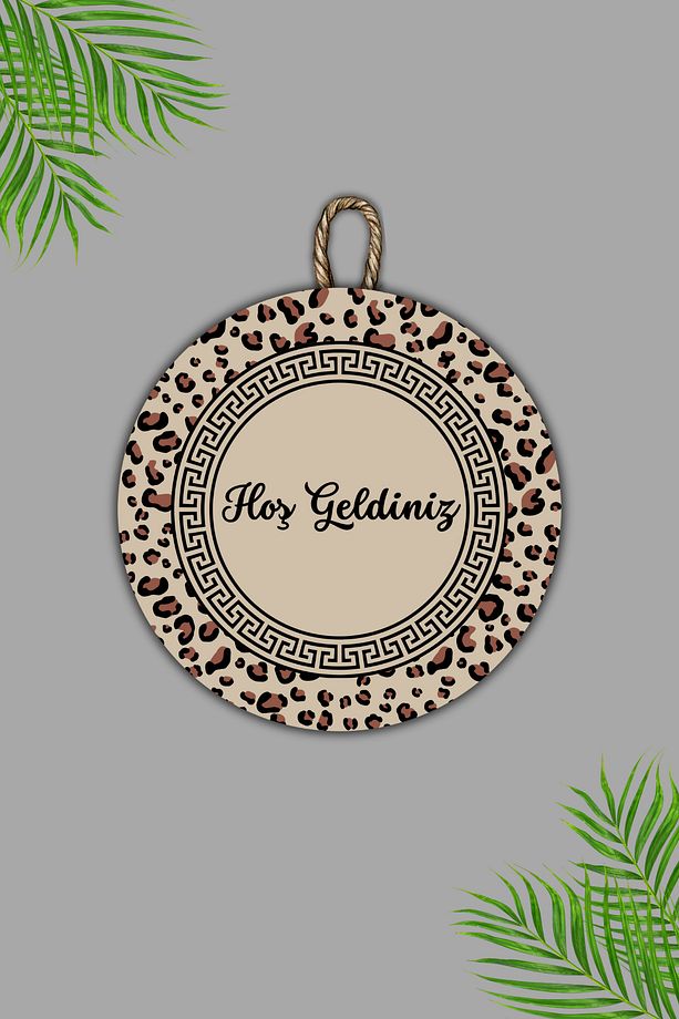 Dijital Baskı Ahşap, Leopar desenli Kapı süsü, Duvar Süsü - 1
