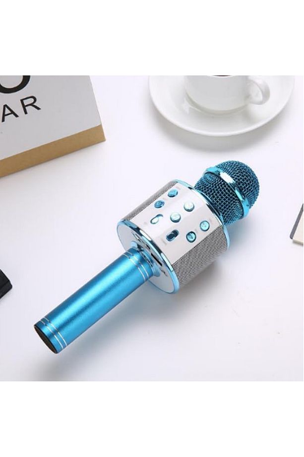 Kareoke Mikrofon Bluetooth Hoparlör Ses Değiştirme-SD KART-USB Şarjlı Özellikli - 1
