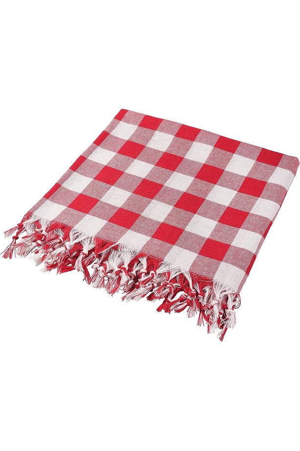 Çok Amaçlı Sofra Bezi Piknik Örtüsü & Masa Örtüsü Ekose Pötikare 140x140 Cm - 1