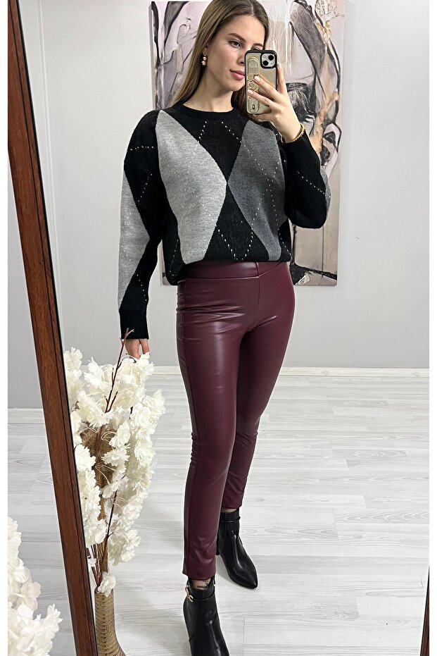 Deri Tayt Pantolon - 2