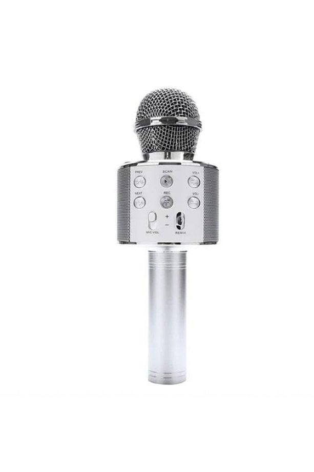 Kareoke Mikrofon Bluetooth Hoparlör Ses Değiştirme-SD KART-USB Şarjlı Özellikli - 1