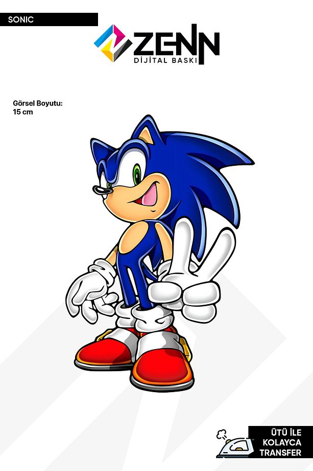 Sonic Ütü İle Yapışan Dtf Baskı - 1