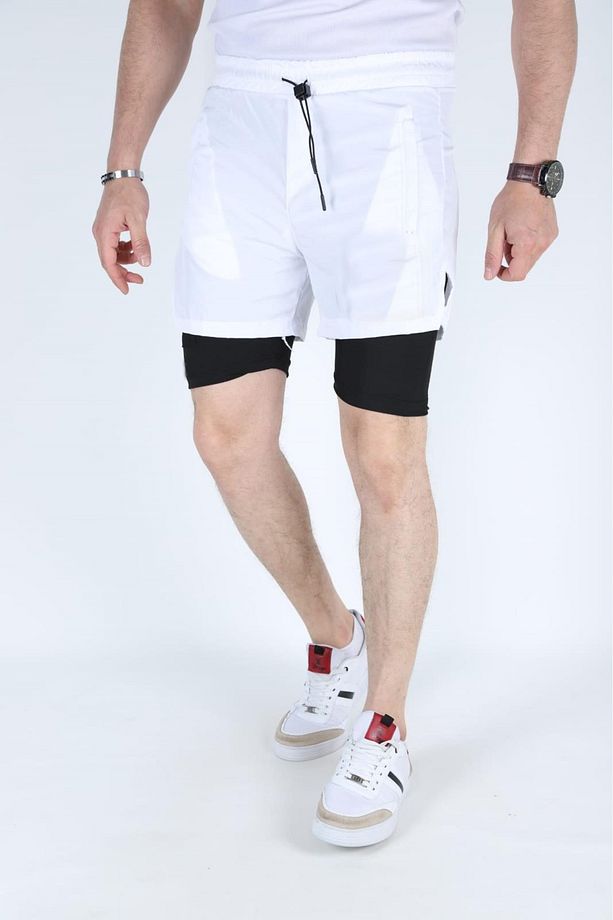 MF STORE / ASTARLI TAYTLI ŞORT / GİZLİ CEP DETAYLI - 1