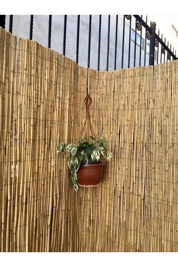 Bambu Çit Kamış Çit Hasır Çit 1x5 Metre Eni 1 Metre Uzunluk 5 Metre Bahçe Çiti Rulo Çit Bambu Çit - 2