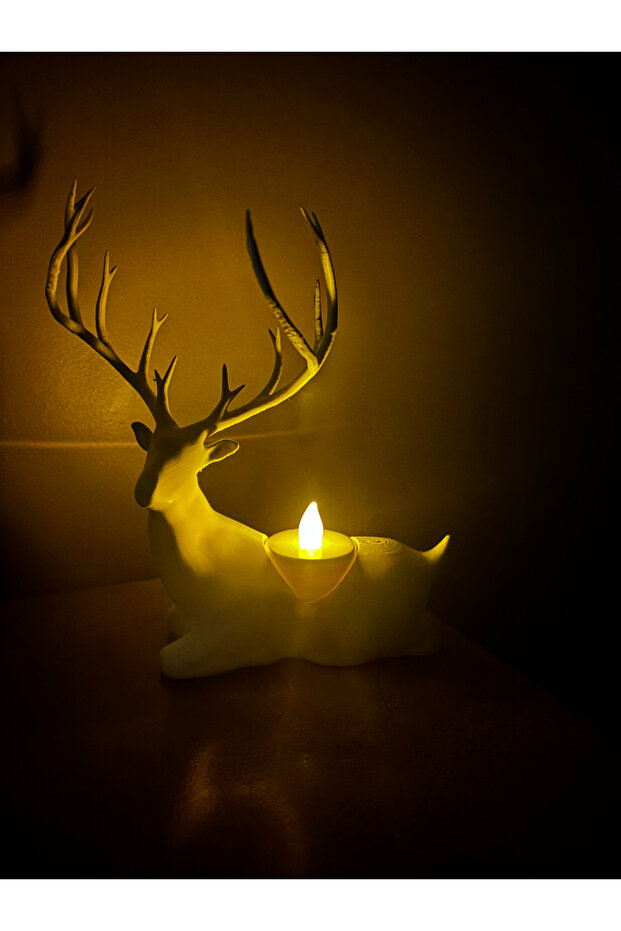 Geyik Model Tealight Mumluk - 1