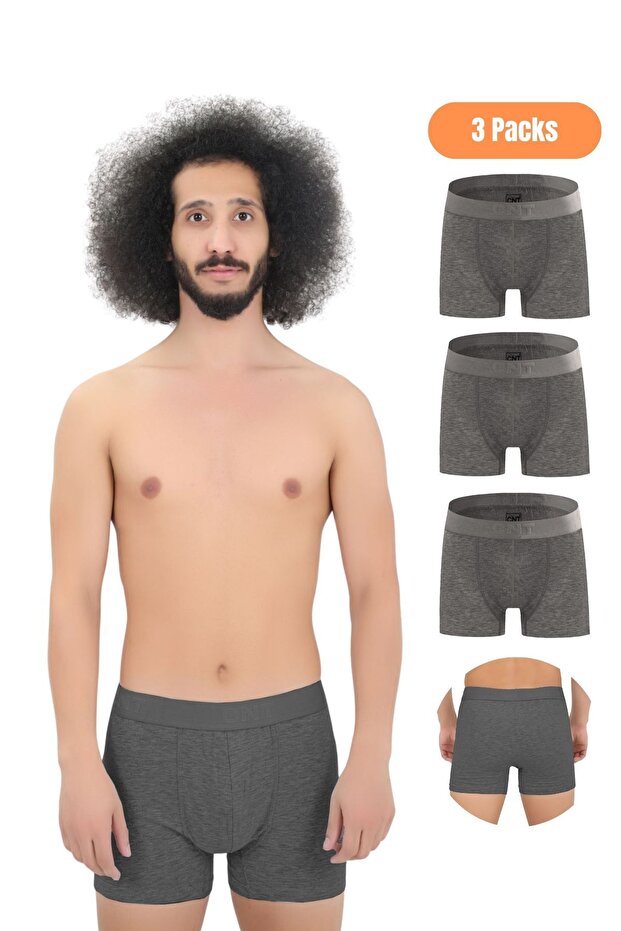 Men's 3-Piece Boxer, 1st Class Fabric, Premium Package, Special Design. Plain Lycra Boxer Shorts Dowry Gift