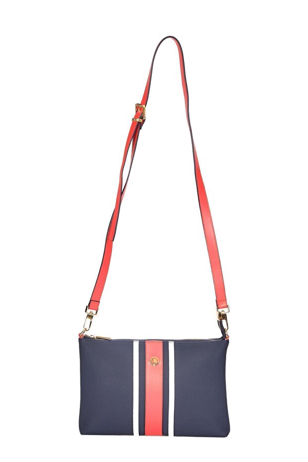 Navy Blue-White-Red Women's Messenger Bag Us24270