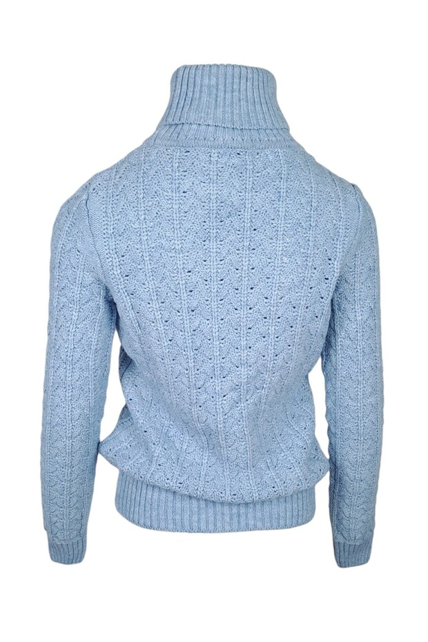 Yün Kaşmir Boğazlı Kadın Kazak - 3