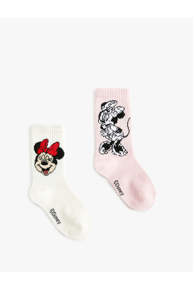 2 Pack Minnie Mouse Printed Socks Licensed