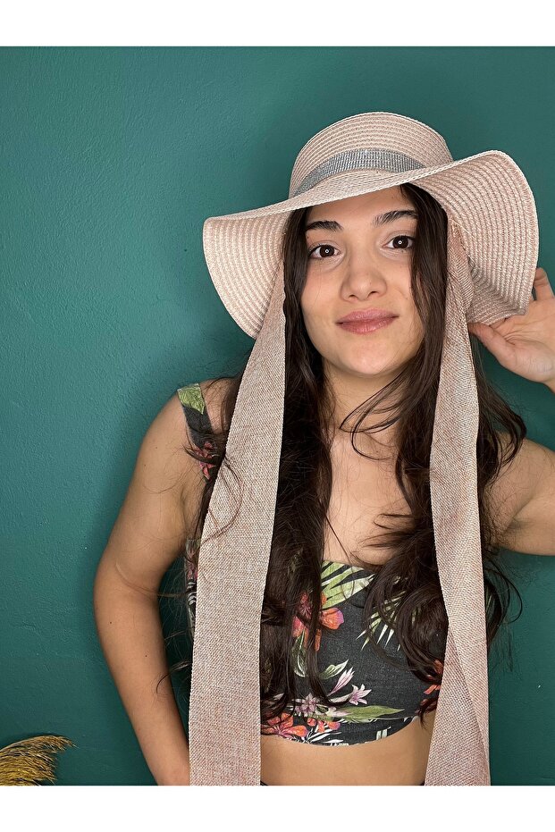 قبعة من القش مربوطة - 2