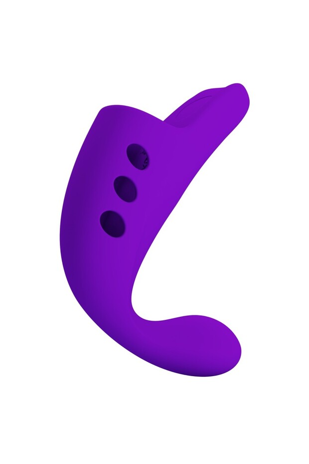 Vibrator Gorgon cu degete, negru - 5