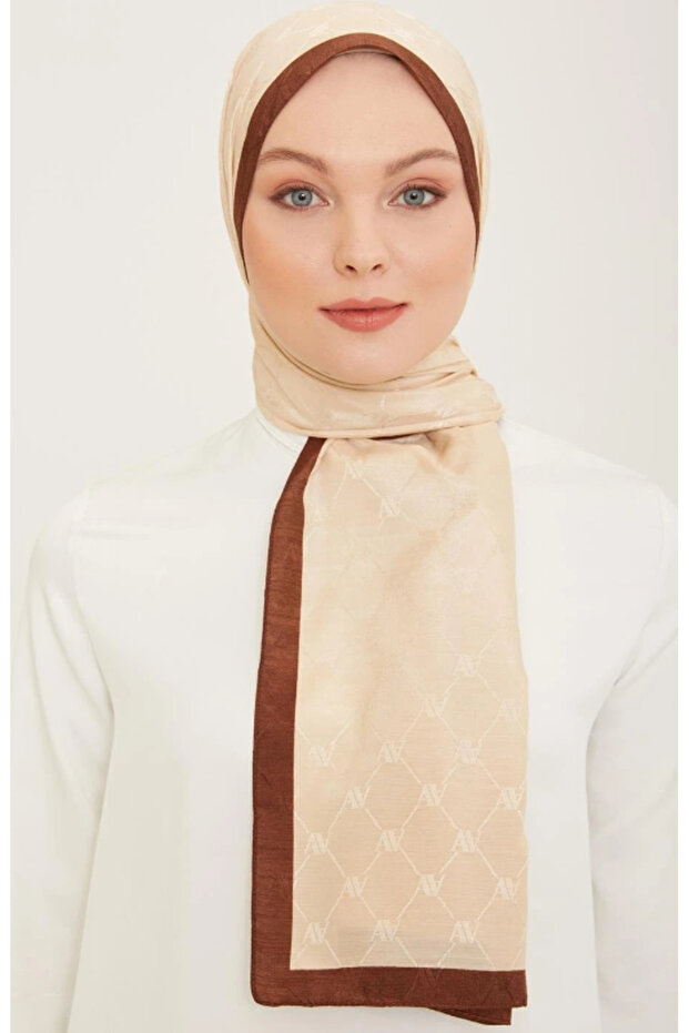 Trend Monogram Şal 2 - 152 - Krem - 1