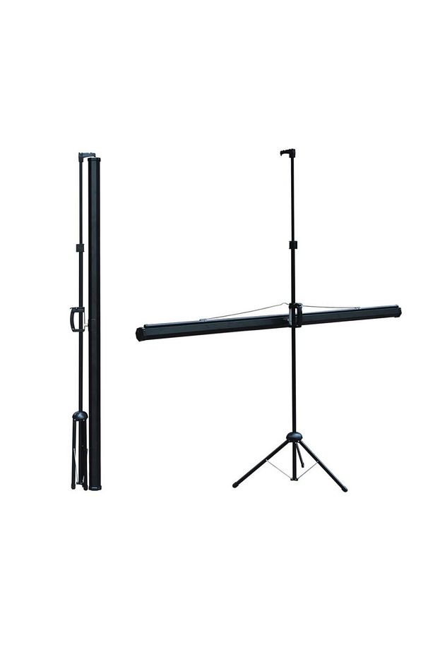 Tx-18 180x180 Cm Tripod Ayaklı Taşınabilir Manuel Projeksiyon Perdesi (ARKASI SİYAH FONLU) - 3