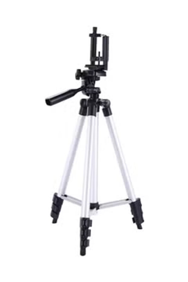 Portable Adjustable Tripod حامل ثلاثي القوائم متنقل قابل للتعديل طراز 3110 أسود/ فضي - 1