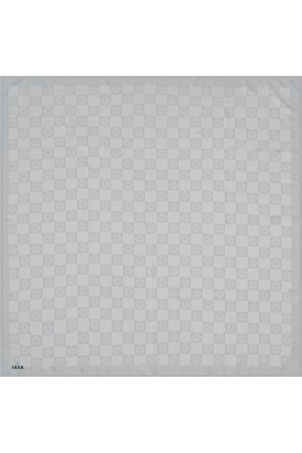 Dama Monogram Eşarp- Açık Gri - 1070600-971 - 1