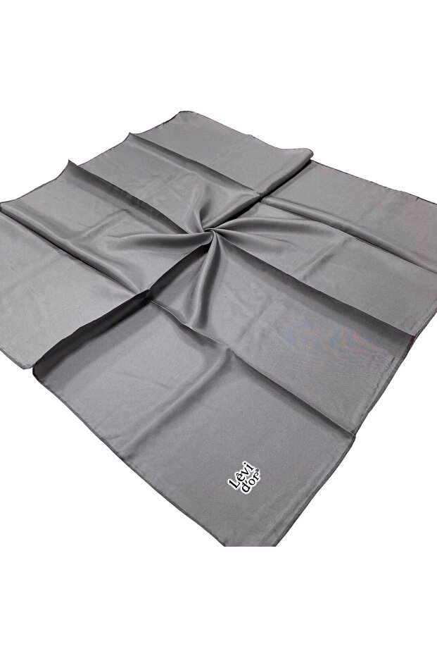 Light Gray Solid Color Tivil Silk Scarf 25648